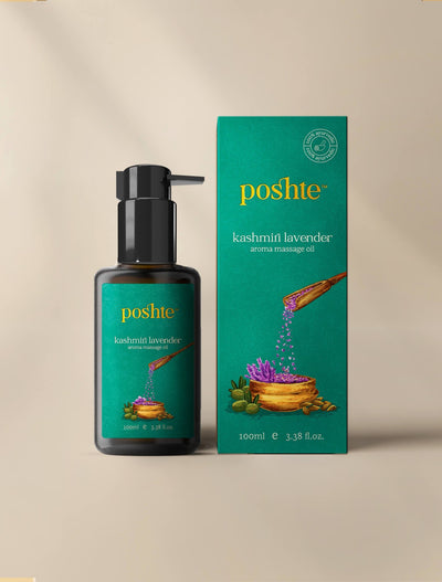 Kashmiri Lavender Body Massage Oil - 100ml – Body Oil on Brown Living™. SKU: 8.91E+12KL. Img 1.