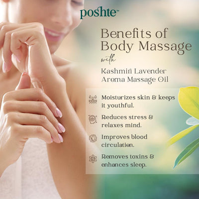 Kashmiri Lavender Body Massage Oil - 100ml – Body Oil on Brown Living™. SKU: 891E12KL. Img 5.