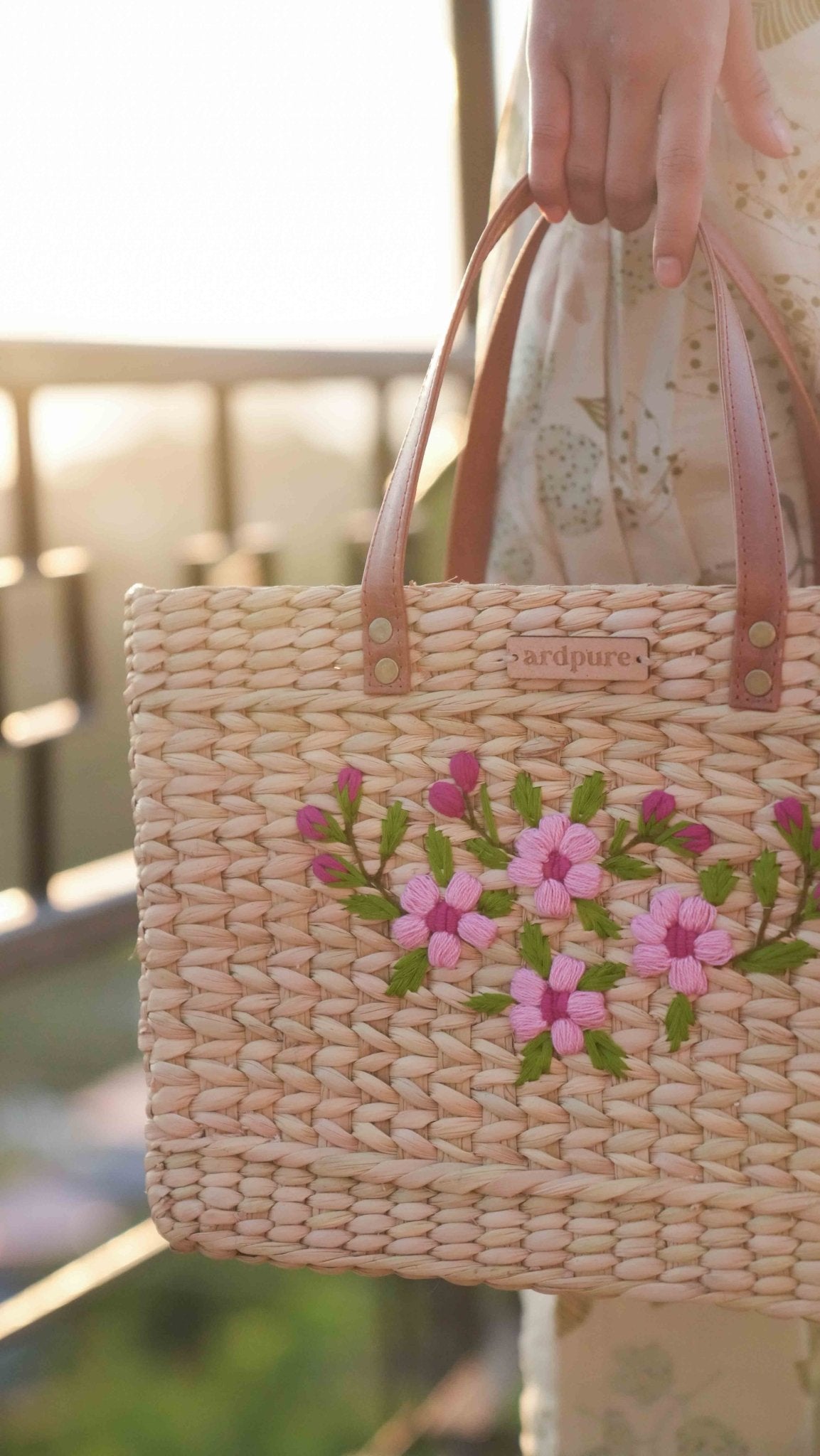 Kauna Embroidery Shoulder Bag | Handcrafted Eco - Friendly Bag – Handbags on Brown Living™. SKU: 509KP. Img 2.