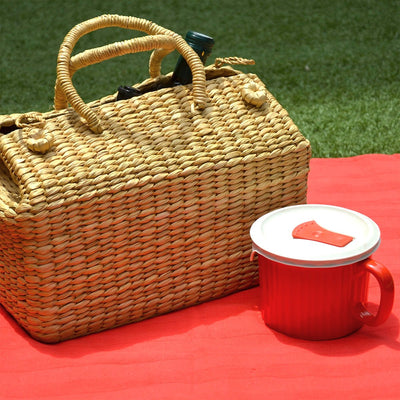 Kauna Lunch & Picnic Basket Medium Natural – Baskets & Boxes on Brown Living™. SKU: KALUNB005A. Img 5.