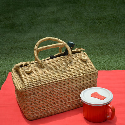 Kauna Lunch & Picnic Basket Medium Natural – Baskets & Boxes on Brown Living™. SKU: KALUNB005A. Img 6.