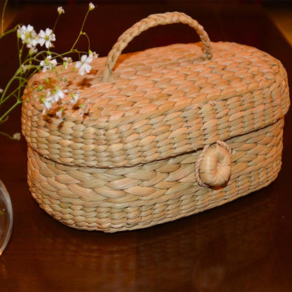 Kauna Oval Gift & Utility Box Large Natural – Baskets & Boxes on Brown Living™. SKU: KAGBOX026A. Img 1.