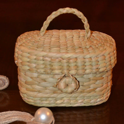 Kauna Oval Trinket & Gift Box - Natural – Baskets & Boxes by DHARINI available on Brown Living™. . SKU: KATBOX025A. Img 10.