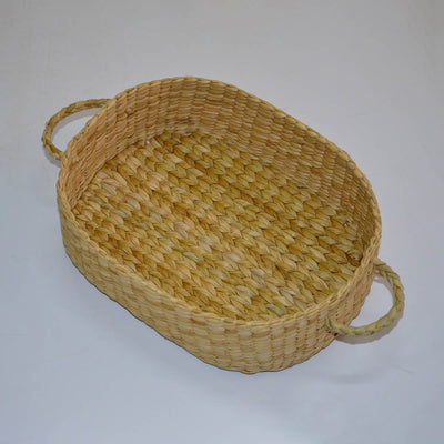 Kauna Oval Utility & Gift Basket - Natural – Baskets & Boxes by DHARINI available on Brown Living™. . SKU: KAOBAS020A. Img 12.