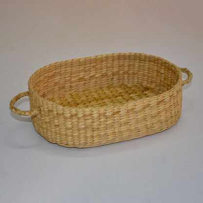 Kauna Oval Utility & Gift Basket - Natural – Baskets & Boxes on Brown Living™. SKU: KAOBAS020A. Img 5.