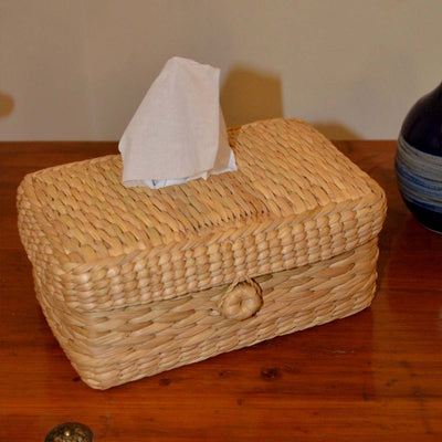 Kauna Rectangular Tissue Box - Natural – Baskets & Boxes on Brown Living™. SKU: KATBOX014A. Img 2.