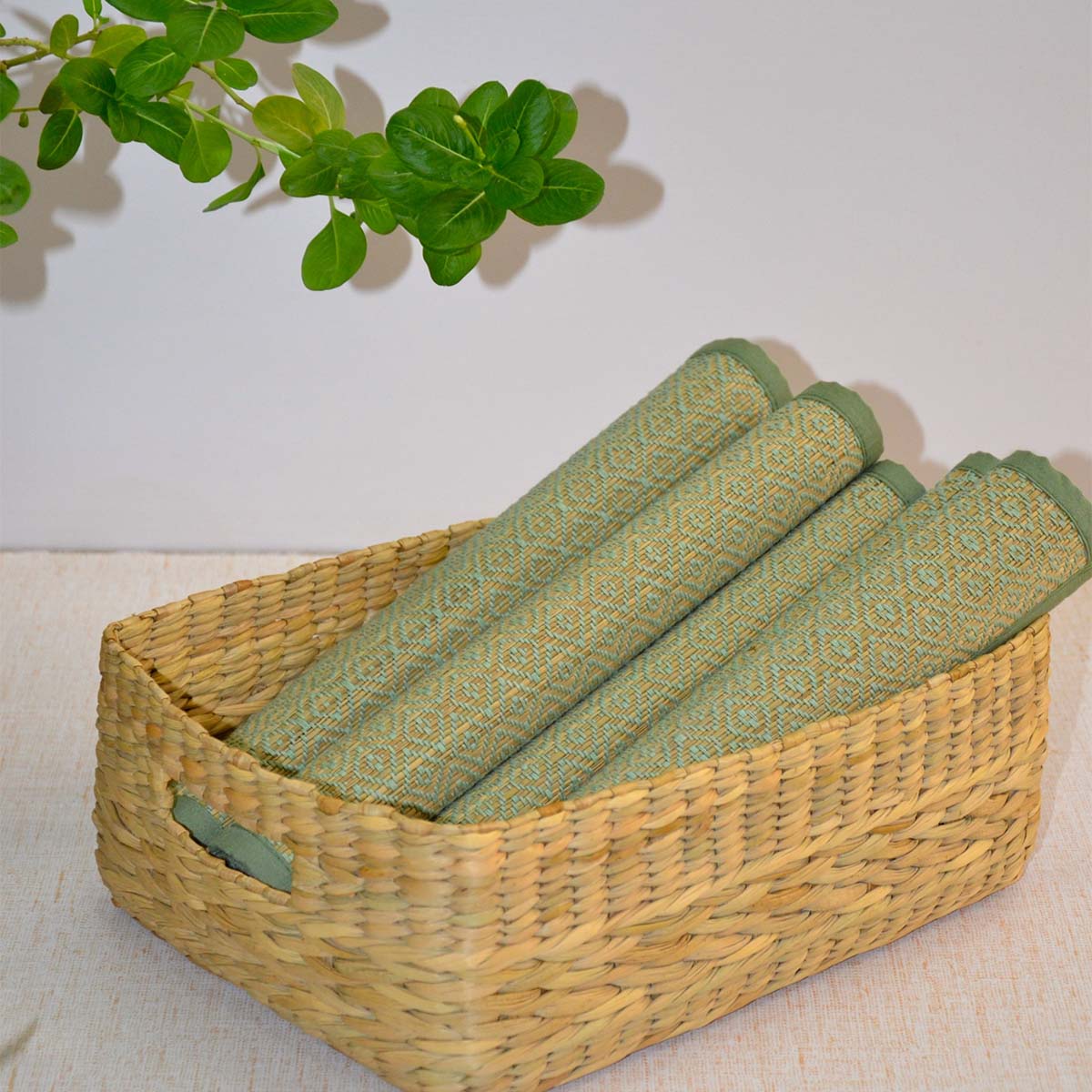 Kauna Rectangular Tray - Natural – Baskets & Boxes by DHARINI available on Brown Living™. Large . SKU: KABTRA022A - n. Img 2.