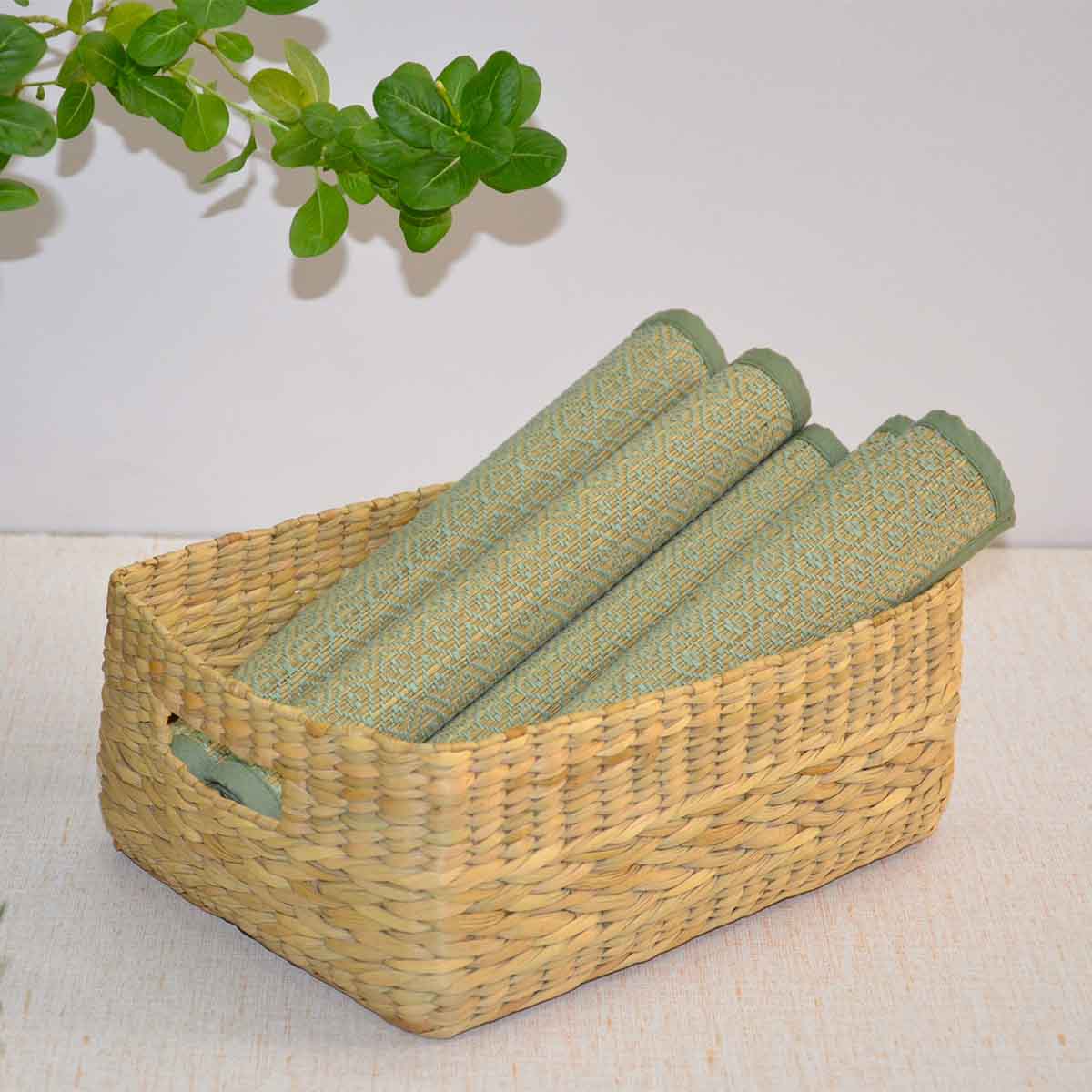 Kauna Rectangular Tray - Natural – Baskets & Boxes by DHARINI available on Brown Living™. Large . SKU: KABTRA022A - n. Img 1.