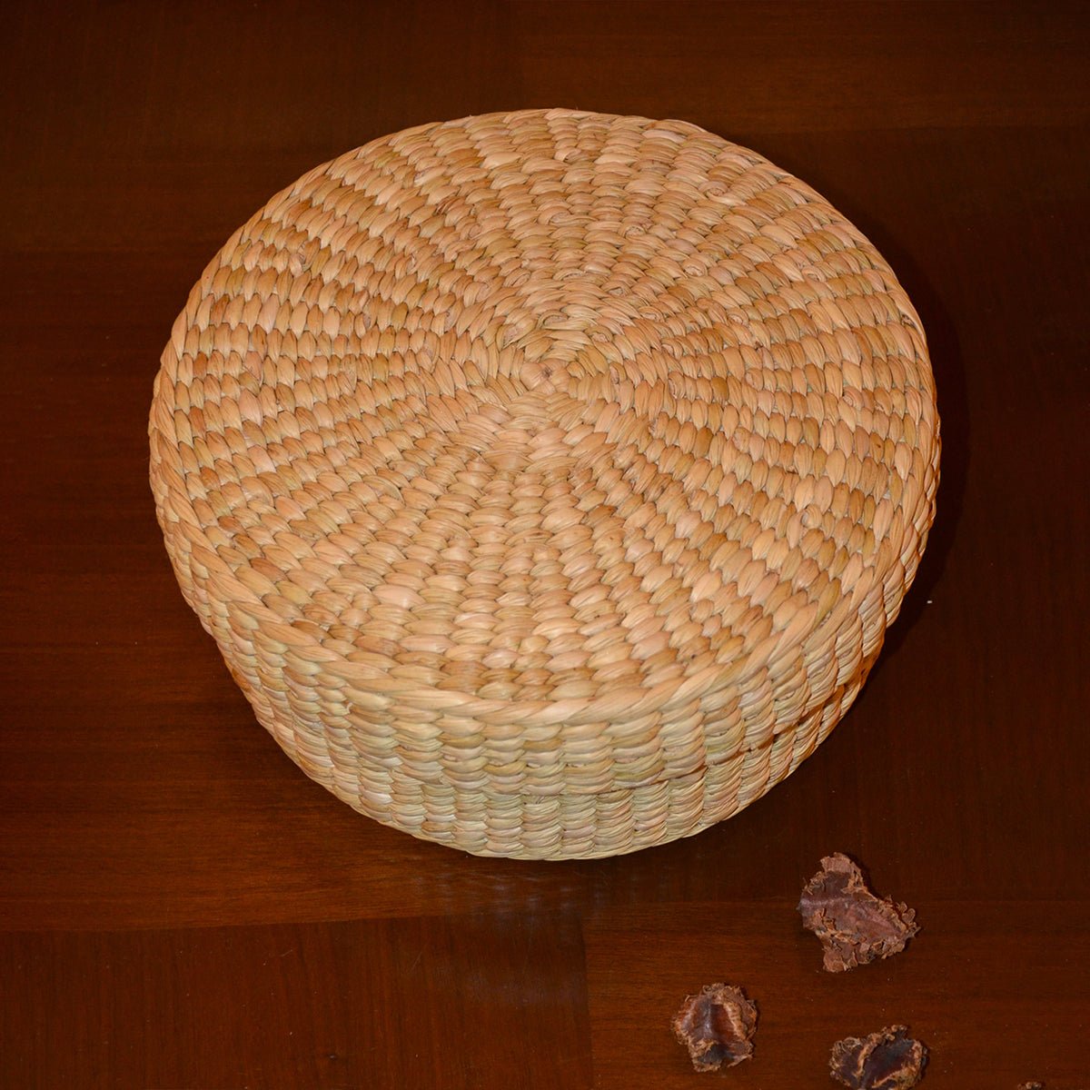 Kauna Round Gift & Utility Box – Baskets & Boxes by DHARINI available on Brown Living™. . SKU: KARBOX033A. Img 4.