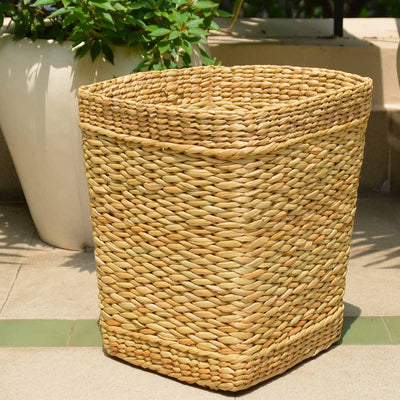 Kauna Waste Paper Basket - Natural – Baskets & Boxes on Brown Living™. SKU: KAWBAS015A. Img 3.