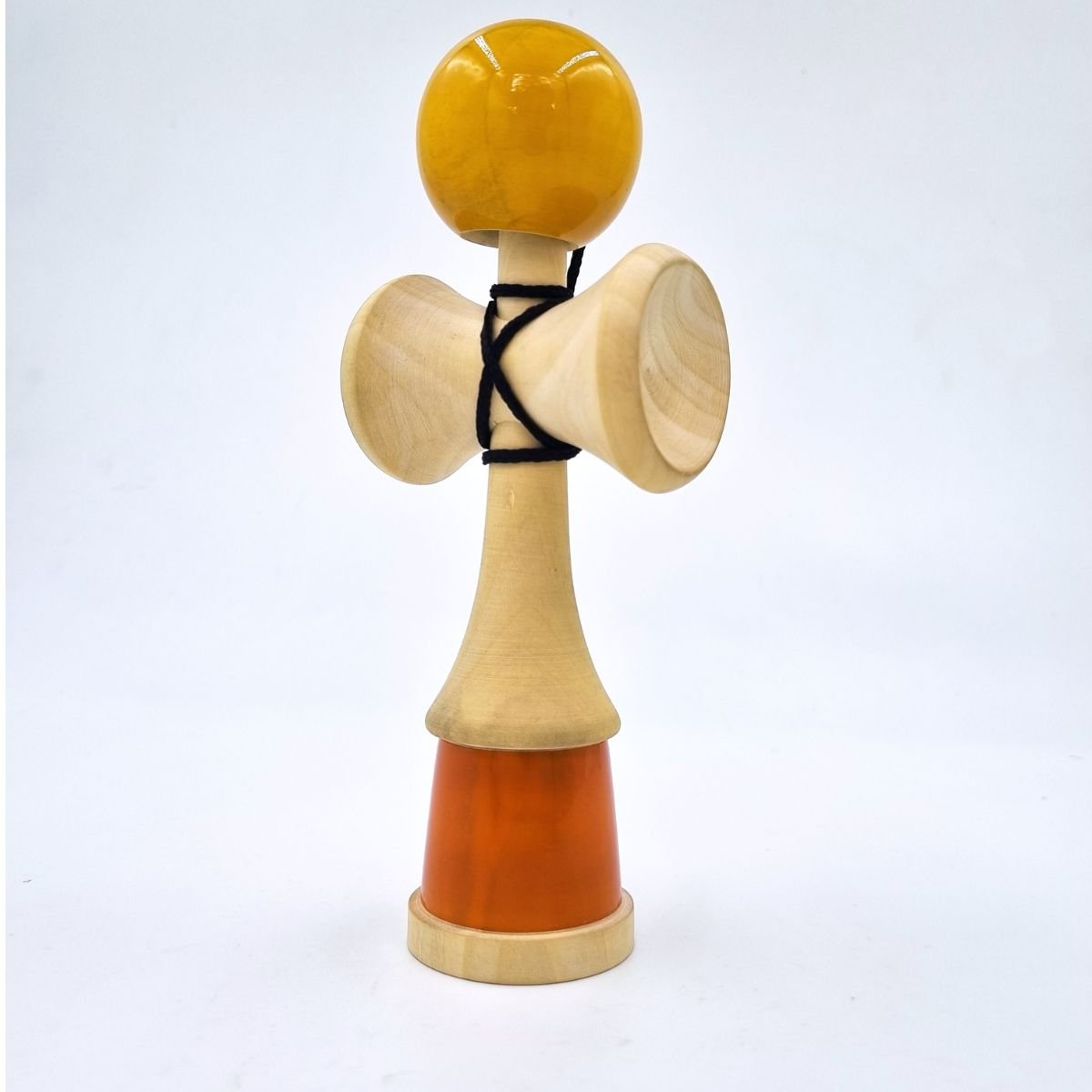 Kendama Toy Yellow | Classic Skill Toy for All Ages – Wooden Toys on Brown Living™. SKU: CD-WOO-KEN-YEL. Img 1.
