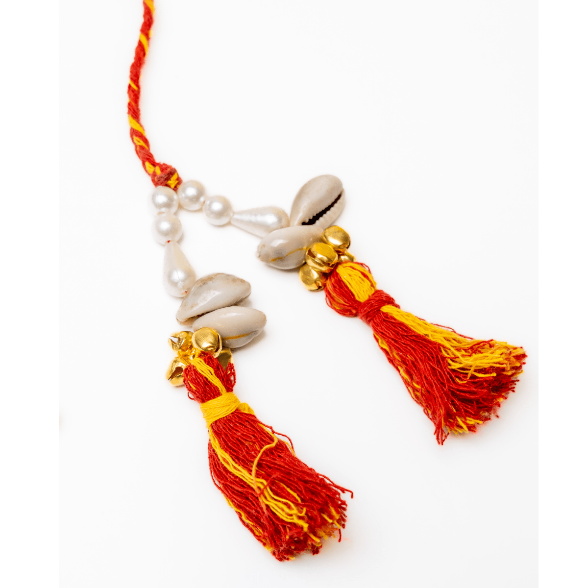 Kesar Bhaiya Bhabhi Rakhi & Lumba Set | Handmade Designer Rakhi Set – Rakhi on Brown Living™. SKU: AM-RKHSET-Kesar. Img 5.
