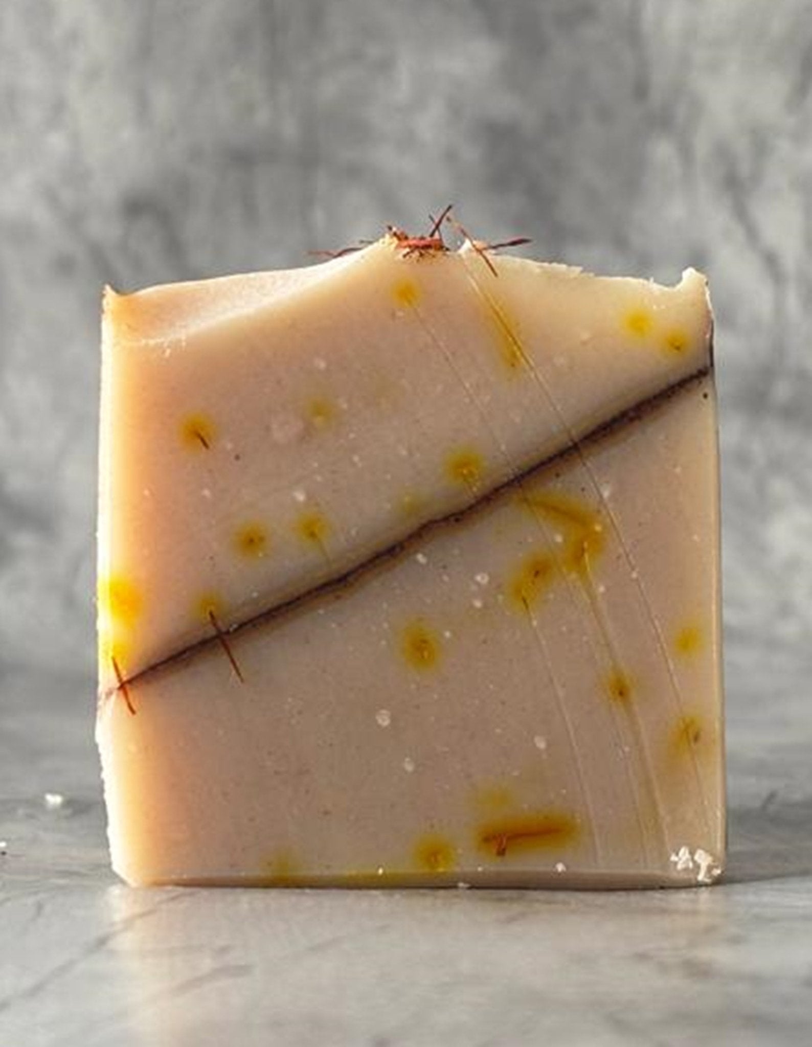 Kesar Chandan Handcrafted Cold Processed Soap | Natural Bath Soap – Soap on Brown Living™. SKU: KNC1001X. Img 1.