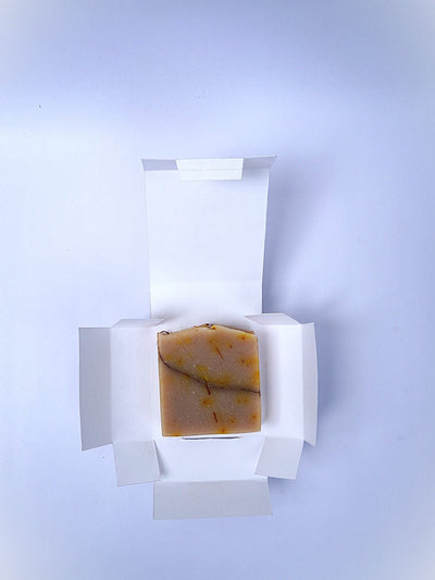 Kesar Chandan Handcrafted Cold Processed Soap | Natural Bath Soap – Soap on Brown Living™. SKU: KNC1001X. Img 4.