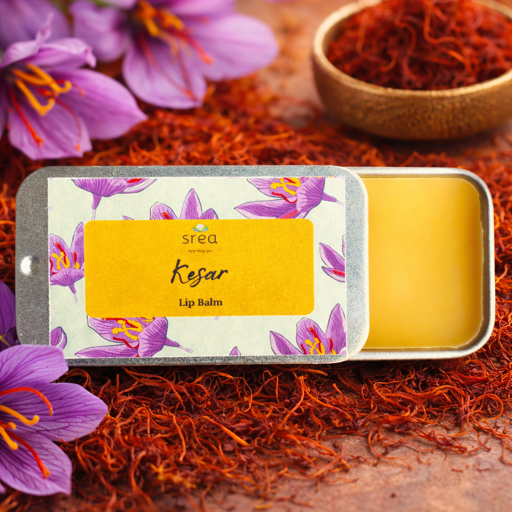 Kesar Lip Balm | Nourishing Saffron Lip Care – Lip Balms on Brown Living™. SKU: SN-LB-KS-10. Img 3.