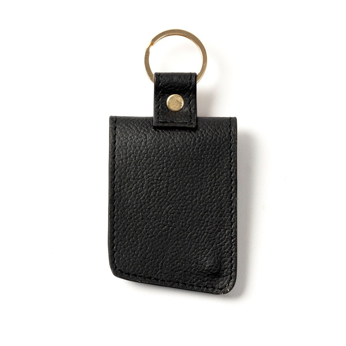 Keychain with Name Tag Pocket – Plant Leather & Printed Cork (Black) – Travel Accessories on Brown Living™. SKU: CPKCGH001. Img 4.