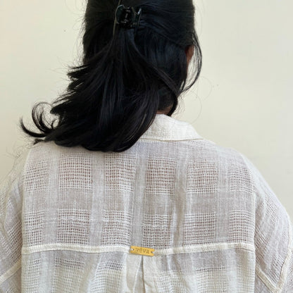 Khadi Cotton Shirt Dress - Happy Me – Womens Dress by vēva available on Brown Living™. Xs . SKU: V - V - TM - 010. Img 3.