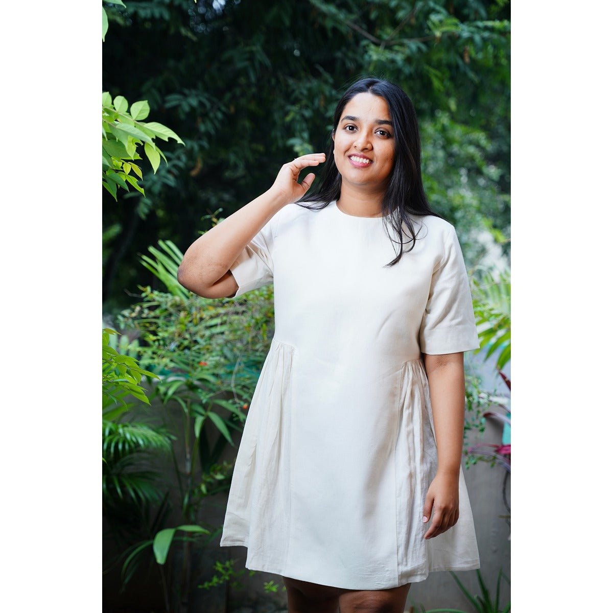Khadi Original Dress for Women – Womens Dress by vēva available on Brown Living™. S . SKU: V - V - BL - 67. Img 1.