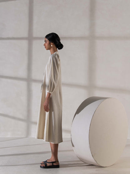 Khadi Raglan Sleeved Dress | Stylish & Comfortable for Women – Womens Dress on Brown Living™. SKU: DCSS25D04S. Img 3.