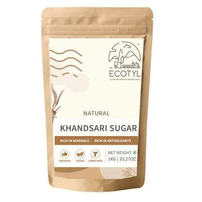 Khandsari Sugar | Unrefined Natural Sweetener | Rich in Minerals | 1kg – Confectionaries by Ecotyl available on Brown Living™. . SKU: ECOTYL00040. Img 5.