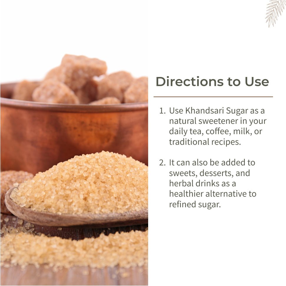 Khandsari Sugar | Unrefined Natural Sweetener | Rich in Minerals | 1kg – Confectionaries by Ecotyl available on Brown Living™. . SKU: ECOTYL00040. Img 4.