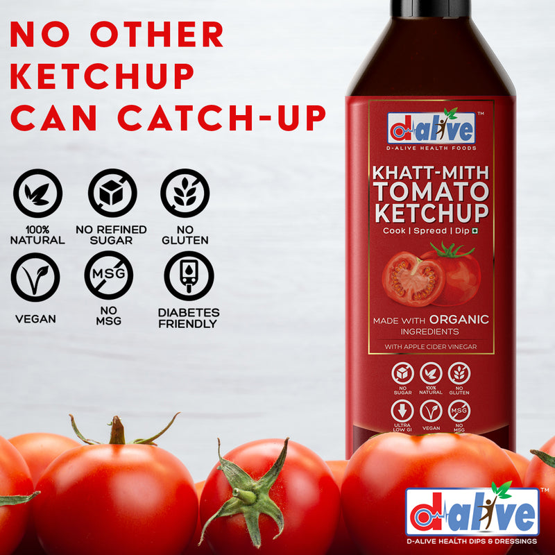 Buy Khatt-Mith Tomato Ketchup- 300g | Made with Organic Ingredients | Shop Verified Sustainable Sauces & Dips on Brown Living™
