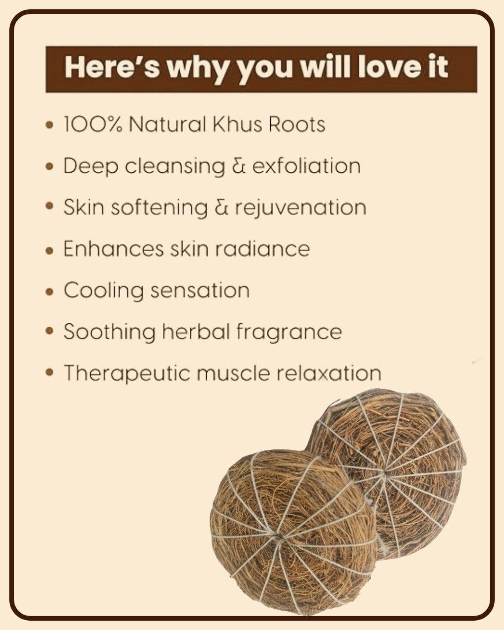 Khus Organic Body Bath Scrubber Pack Of 2 Natural Bath Scrub – Body Scrub on Brown Living™. SKU: OEP911. Img 3.