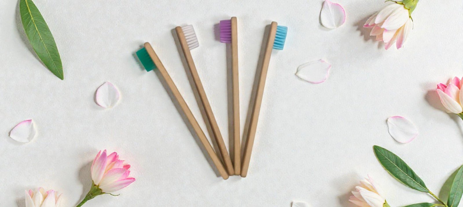 Kids Bamboo Toothbrush Pack Of 4 Eco Friendly Toothbrush – Tooth Brush on Brown Living™. SKU: OEB005. Img 1.