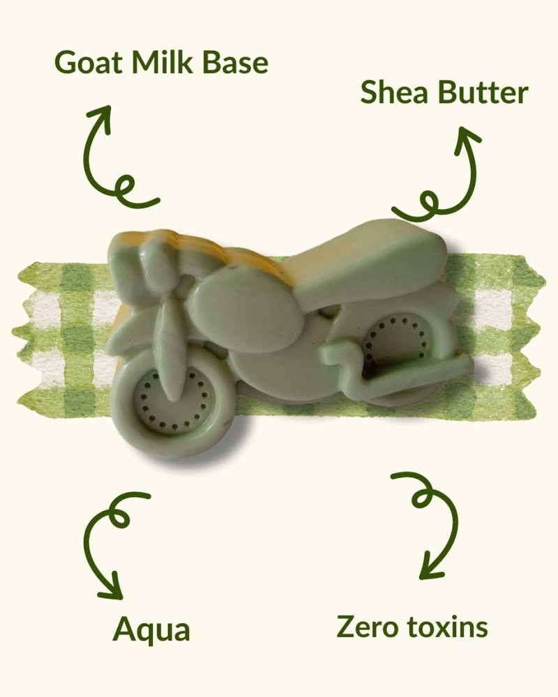 Kids Bike Shaped Goat Milk Shea Butter Soap Bar 100g | Verified Sustainable by Brown Living™