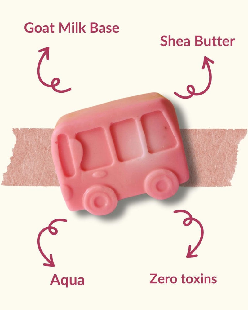 Kids Bus Shaped Goat Milk Shea Butter Soap Bar 100g | Verified Sustainable by Brown Living™