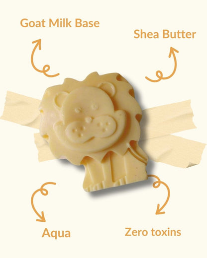 Kids Lion Shaped Goat Milk Shea Butter Soap - 100g | Verified Sustainable by Brown Living™