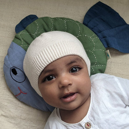 Kids Organic Cotton Mustard Seed Pillow – Pillow on Brown Living™. SKU: RAI - LION. Img 4.