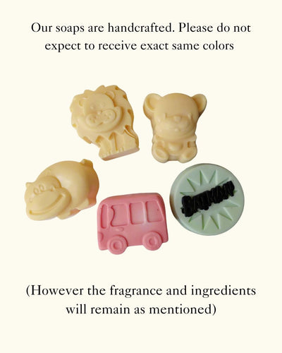 Kids Shea Butter & Goat Milk Cartoon, Cars & Flowers Soap Set – Body Soap on Brown Living™. SKU: SOB - SOAP - 45A. Img 3.