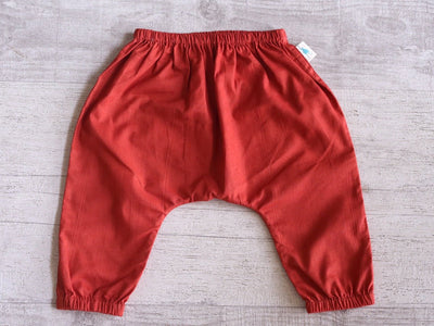 Kids Unisex Organic Cotton Checks Print Angarakha Top and Red Pants – Kids Daywear Sets on Brown Living™. SKU: CHK - RED - ANGPYJ1. Img 3.