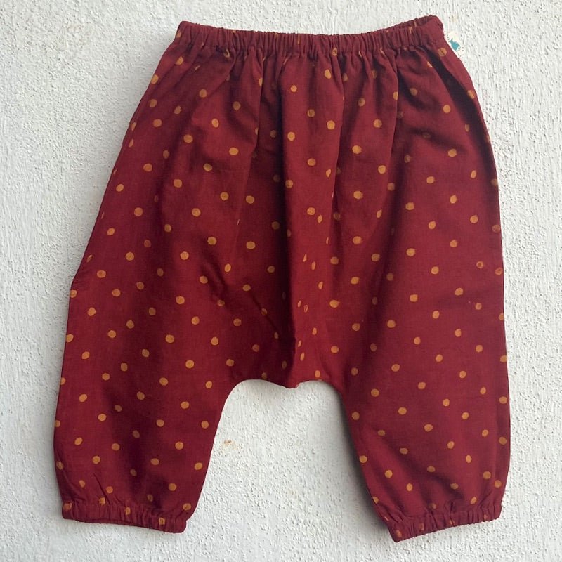 Kids Unisex Organic Cotton Madder Raidana Print Angrakha Top and Pants | Verified Sustainable by Brown Living™