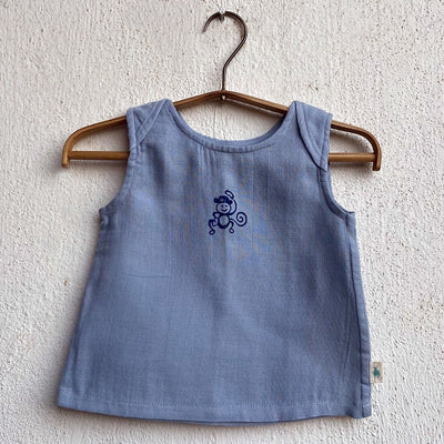 Kids Unisex Organic Cotton Zoo Monkey Jhabla with Zoo Pants – Kids Daywear Sets on Brown Living™. SKU: ZOO - MONZOO - JHAPJ - 03 - 0322. Img 3.