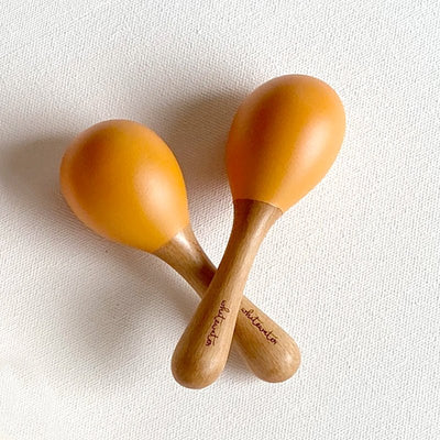 Kids Wooden Maracas Set – Baby Rattles on Brown Living™. SKU: MAR - WHT. Img 5.