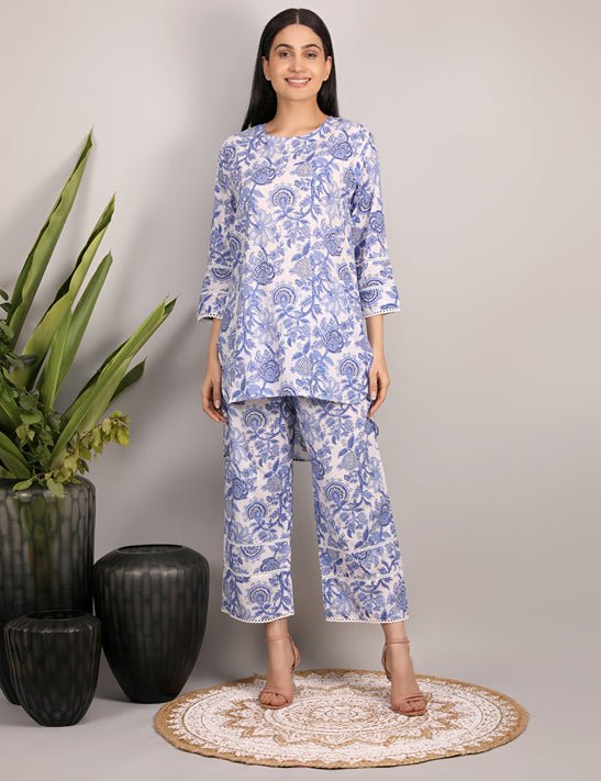 Kimaya - Hand Block Print Cotton Co - ord Set | Verified Sustainable by Brown Living™