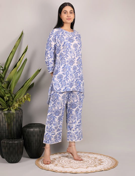 Kimaya - Hand Block Print Cotton Co - ord Set | Verified Sustainable by Brown Living™