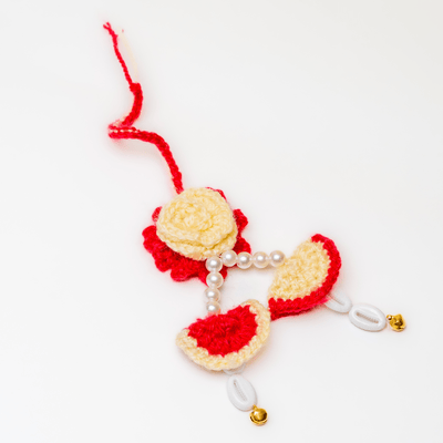 Kiran Bhaiya Bhabhi Rakhi & Lumba Set | Handmade Designer Rakhi – Rakhi on Brown Living™. SKU: AM-RKHSET-Kiran. Img 6.