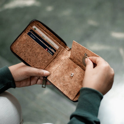 Kiwi Premium Red Cork Unisex Wallet | Verified Sustainable by Brown Living™