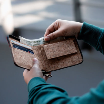 Kiwi Premium Red Cork Unisex Wallet | Verified Sustainable by Brown Living™