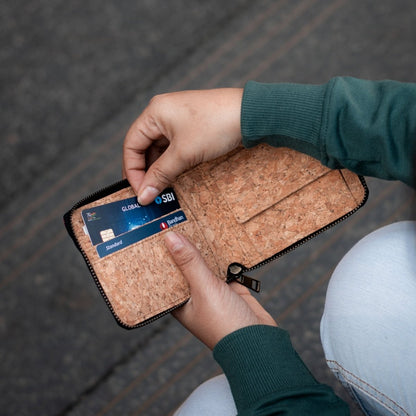 Kiwi Premium Red Cork Unisex Wallet | Verified Sustainable by Brown Living™