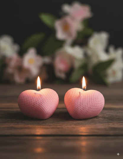 Knit Heart Candle | Handcrafted Decorative Candle – Candles & Fragrances on Brown Living™. SKU: CCHeart_01. Img 3.