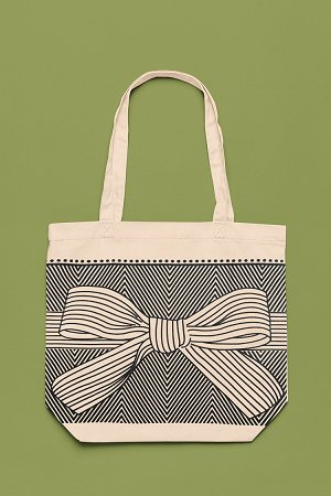 Knot White - 100% Cotton Canvas Eco - Friendly Tote Bag with Zip | Verified Sustainable by Brown Living™