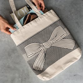 Knot White - 100% Cotton Canvas Eco - Friendly Tote Bag with Zip | Verified Sustainable by Brown Living™