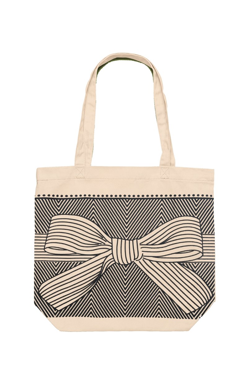 Knot White - 100% Cotton Canvas Eco - Friendly Tote Bag with Zip | Verified Sustainable by Brown Living™