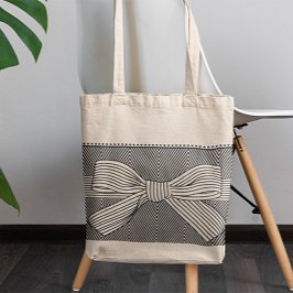 Knot White - 100% Cotton Canvas Eco - Friendly Tote Bag with Zip | Verified Sustainable by Brown Living™