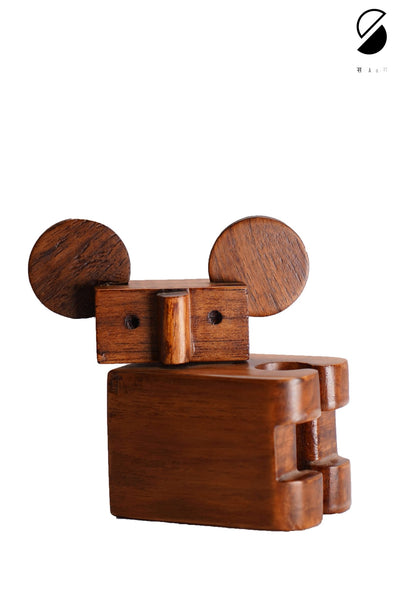 Koala Test Tube Planter | Wooden Desk Plant Holder – Pots & Planters on Brown Living™. SKU: TTPK. Img 2.