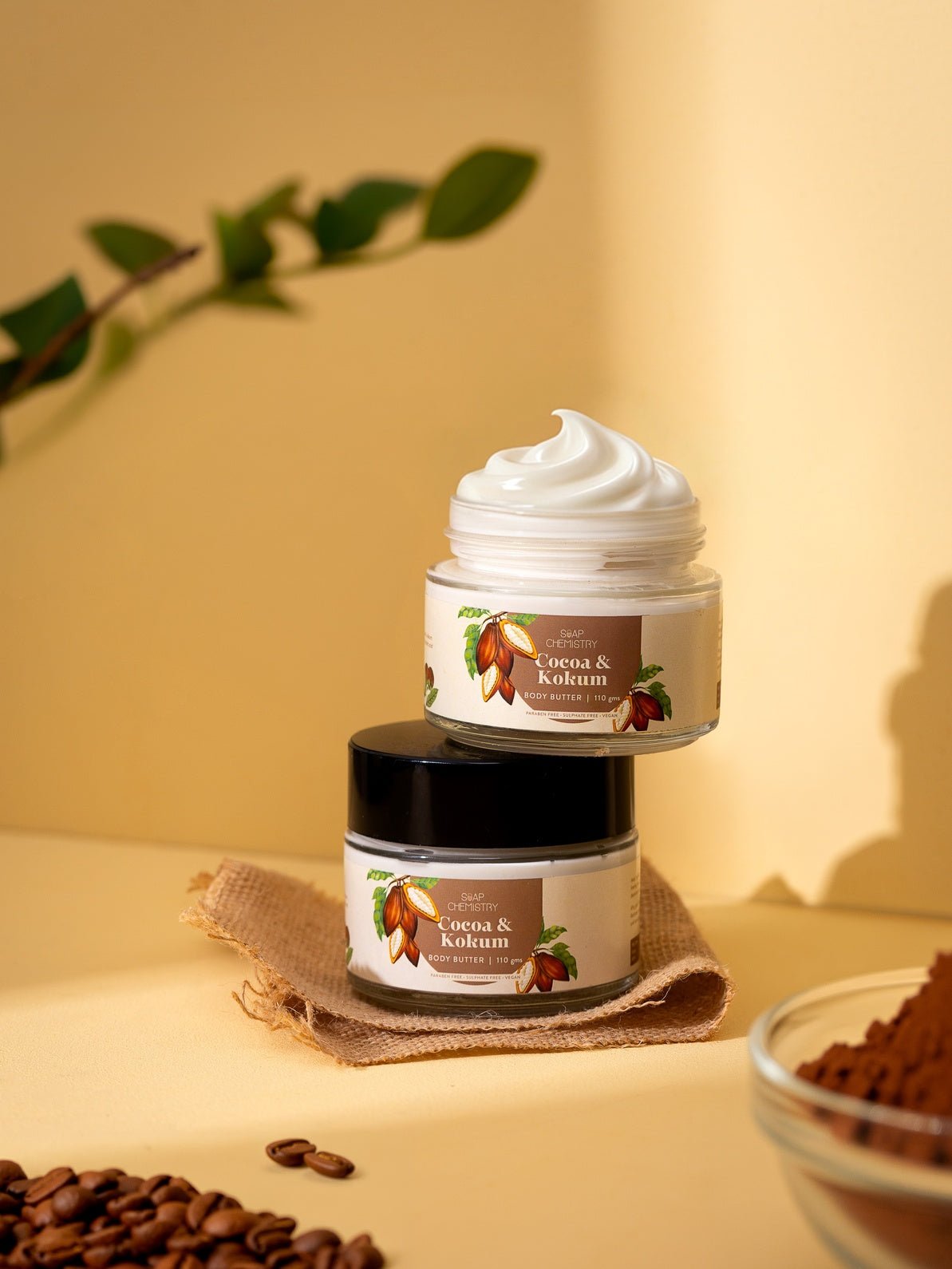 Kokum Cocoa Foot Butter 110g | Deep Moisturizing Foot Cream – Body Butter on Brown Living™. SKU: SC-26. Img 1.